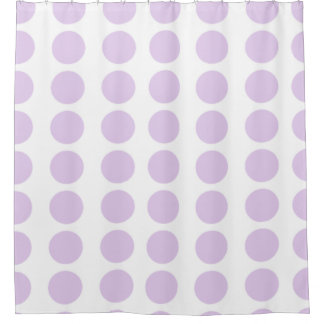 Lavender Polka Dots Design Shower Curtain