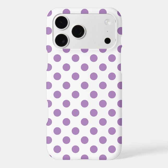 Lavender polka dots on white Case-Mate iPhone case (Back)