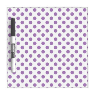 Lavender polka dots on white Dry-Erase board