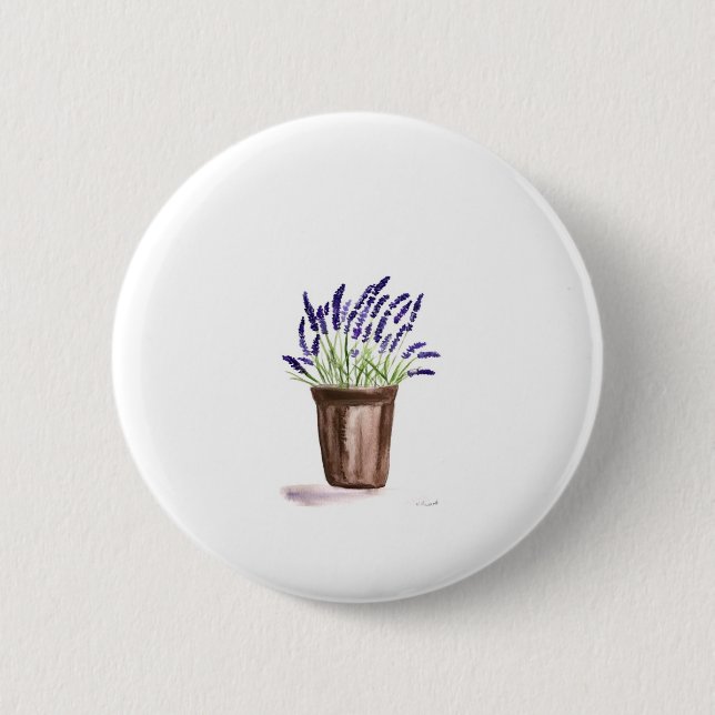 Lavender pot flower button (Front)