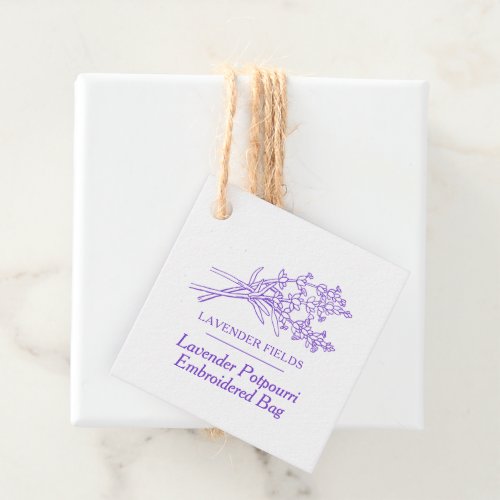 Lavender potpourri product barcode and QR code Favor Tags