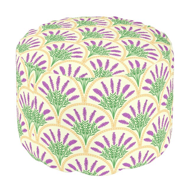 Lavender Pouf (Angled Back)