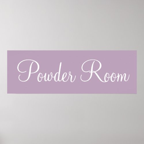Lavender Powder Room Wall Art Poster Print