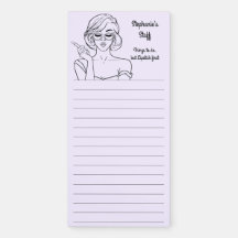 Lavender Pretty Retro Lipstick Girl To Do List