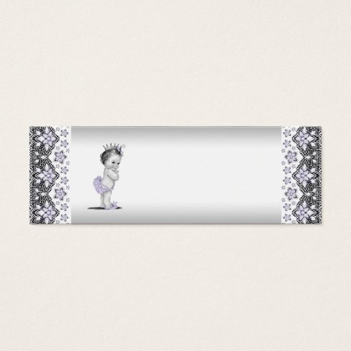 Customizable Lavender Princess Baby Shower Favor Tags Business Card Templates