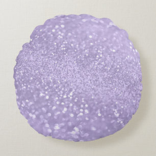 Lavender Princess Glitter #1 (Faux Glitter)  Round Pillow