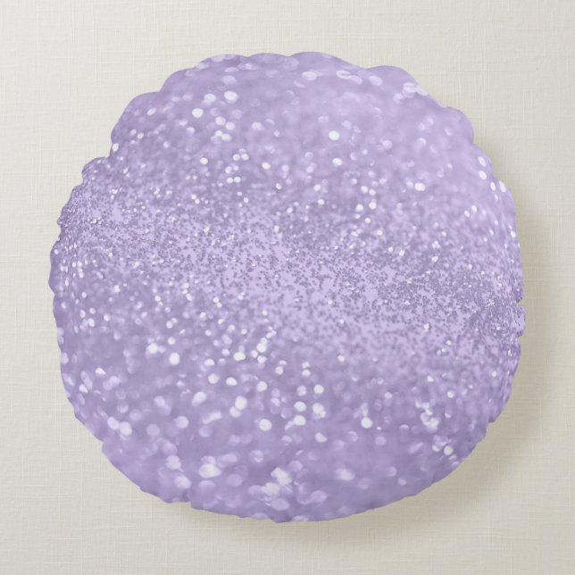 Lavender Princess Glitter #1 (Faux Glitter)  Round Pillow (Front)