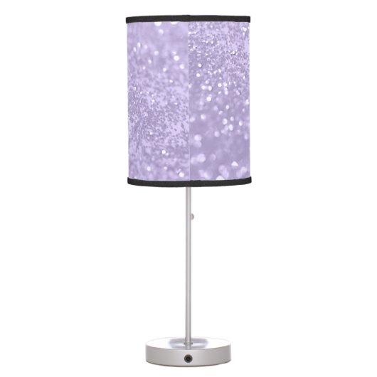 Lavender Princess Glitter #1 (Faux Glitter)  Table Lamp (Back)