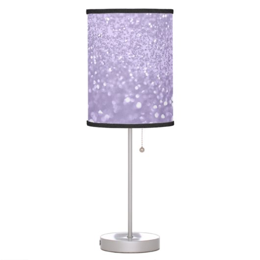 Lavender Princess Glitter #1 (Faux Glitter)  Table Lamp (Left)