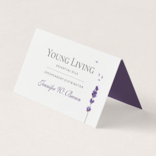 Lavender Print Floral Essential Oils Business Card