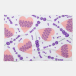 Lavender print kitchen towel. kitchen towel