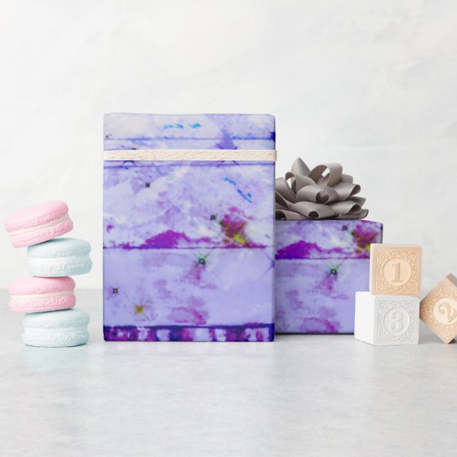 Lavender Print Wrapping Paper (Baby Shower)