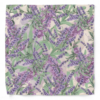 Lavender Profusion Dusty Lavender Rustic Floral Bandana