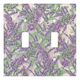 Lavender Profusion Dusty Lavender Rustic Floral Light Switch Cover