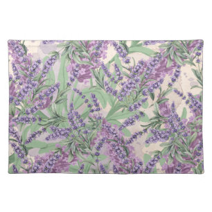 Lavender Profusion Dusty Lavender Warm Rustic Cloth Placemat