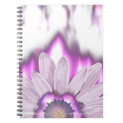 Lavender Psychedelic Purple Daisy Flower Journal
