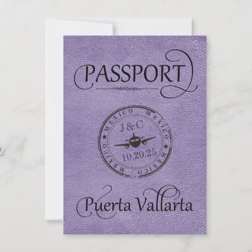Lavender Puerta Vallarta Passport Save The Date