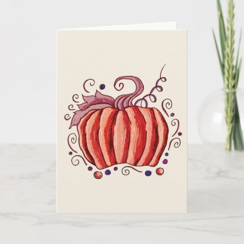 Lavender Pumpkin greeting card