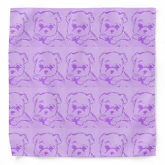 LAVENDER PUPPY BANDANA