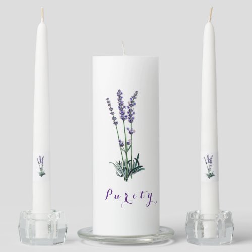 Lavender Purity Inspirational Devotion Candle Set