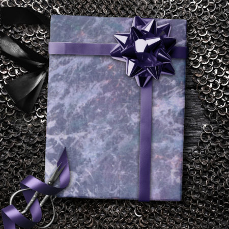 Lavender Purple Abstract | Metallic Brushstroke Wrapping Paper