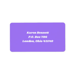 Lavender Purple Address Labels