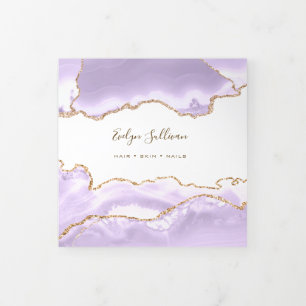 lavender purple Agate Trifold Brochure