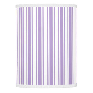 Lavender purple and white candy stripes lamp shade