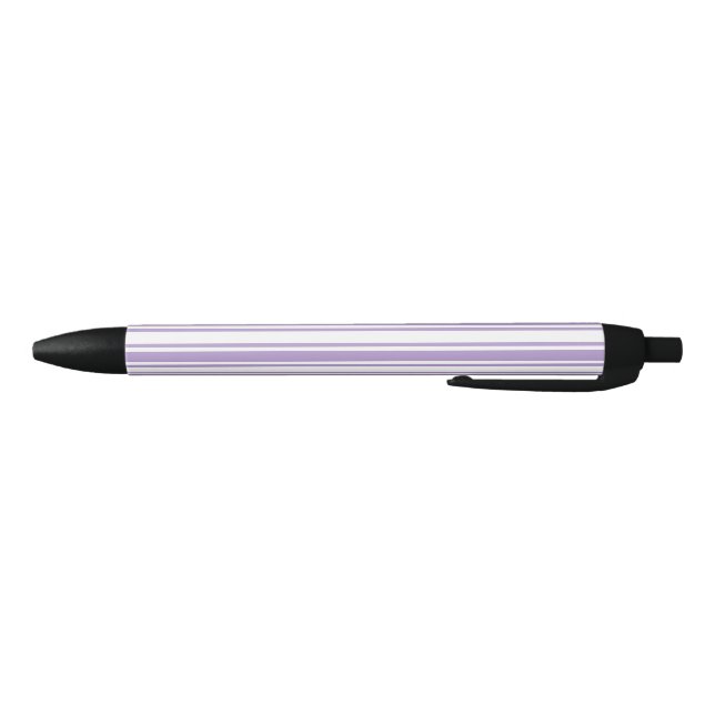 Lavender purple and white candy stripes pen (Bottom)
