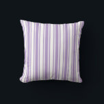 Lavender purple and white candy stripes throw pillow<br><div class="desc">Lavender purple and white candy stripes</div>