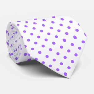 Lavender Purple and White Polka Dot Necktie