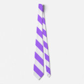 Lavender Purple and White Striped Necktie (Front)