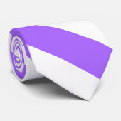 Lavender Purple and White Striped Necktie (Rolled)