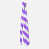 Lavender Purple and White Striped Necktie (Back)