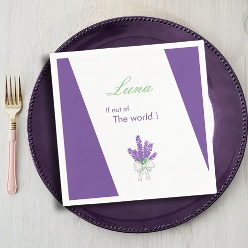 Lavender Purple Baby Shower  Napkins