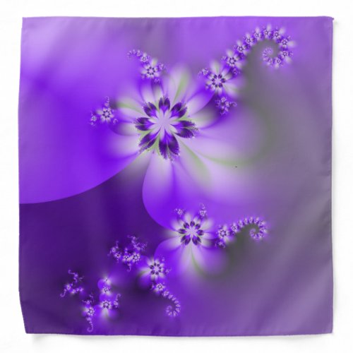 Lavender Purple Blue Violet Orchid Flowers Bandana