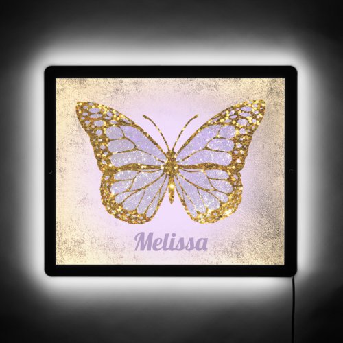 lavender purple butterfly  LED sign