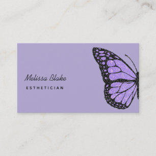 lavender purple butterfly logo business card
