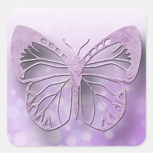 Lavender Purple Butterfly Stickers (Front)