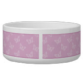 Lavender Purple Butterfly With Faux Gold Foil Look Bowl (Back)