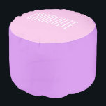 Lavender Purple Custom Name Girl's Nursery Pouf<br><div class="desc">Give her a special spot of her own with this charming personalized lavender pouf. Perfect for a cozy reading nook,  a "big girl" bedroom update,  or a custom nursery accent,  this ottoman features a modern,  clean typography name template in a soft pastel palette.</div>