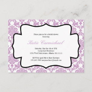 Lavender Purple Damask Invitation