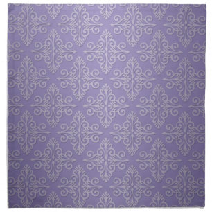 Lavender Purple Damask Pattern Cloth Napkin