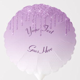 Lavender Purple Dripping Glitter Balloon