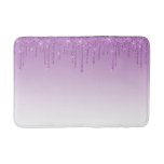 Lavender Purple Dripping Glitter Bath Mat