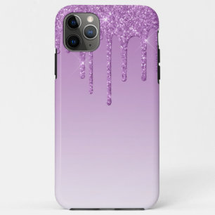 Lavender Purple Dripping Glitter iPhone 11 Pro Max Case