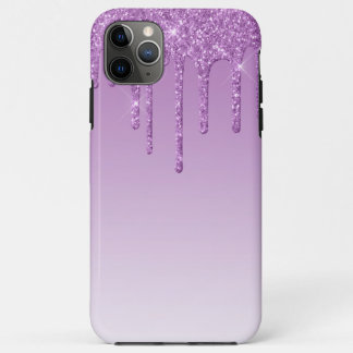 Lavender Purple Dripping Glitter iPhone 11 Pro Max Case