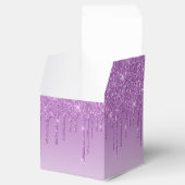 Lavender Purple Dripping Glitter Favor Boxes (Opened)