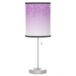 Lavender Purple Dripping Glitter Table Lamp