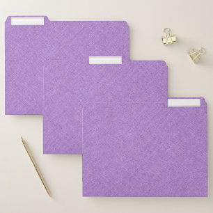 Lavender-purple Faux Linen texture File Folder